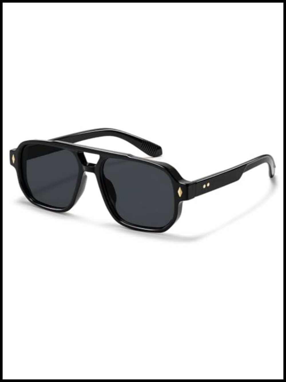 Retro Square Aviator Sunglasses UV400 Full-Frame Unisex Driving